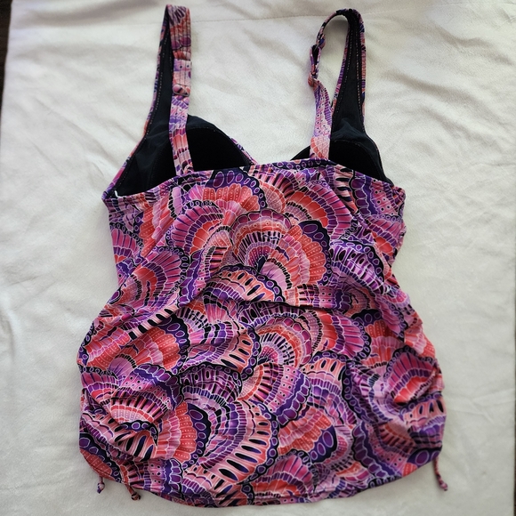 Croft & Barrow Pink and Purple Bikini Top - Picture 2 of 6